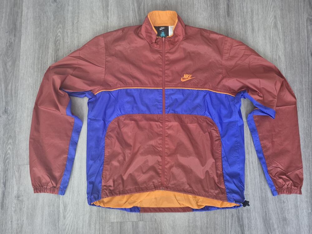 Nike ACG Colorblock Windbreaker Jacket Men’s Size L Red Blue Yellow